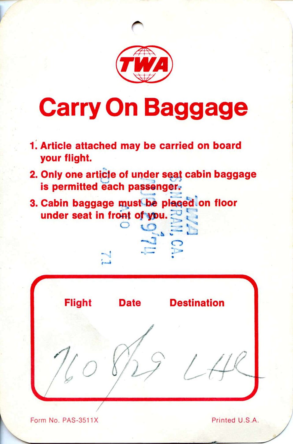 Small airline carry-on bag